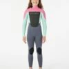 Rip Curl Omega 4/3mm Girls Back Zip Wetsuit - Pink -Mystic Sale 105915 113bfs 0020 1