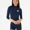 Rip Curl Womens Mirage UV Aloe Back Zip Surfsuit - Navy -Mystic Sale 108938 14kwrv 0049 1