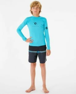 Rip Curl Corps Long Sleeve Boys Rash Vest - Blue -Mystic Sale 111711 11mbrv 0070 4