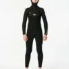 Rip Curl Junior Dawn Patrol 5/4mm Chest Zip Hooded Wetsuit 2024 - Black -Mystic Sale 119576 13kbfs 0090 1