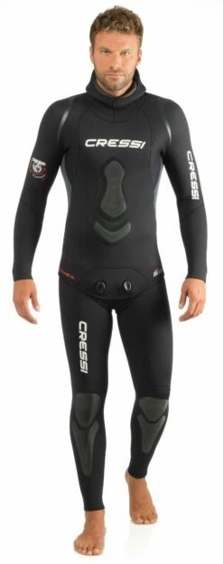 Cressi Apnea Mens 2-Piece 5mm Dive Wetsuit - Black
