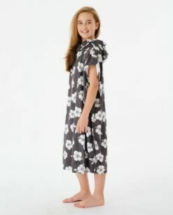 Rip Curl Desert Waves Girls Hooded Towel Poncho - Black/White -Mystic Sale 128002 007gto 0431 2