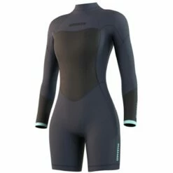 Mystic Brand 3/2mm Long Arm Womens Shorty Wetsuit 2023 - Night Blue