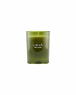 Meraki Fig And Apricot 35 Hour Scented Candle - Green