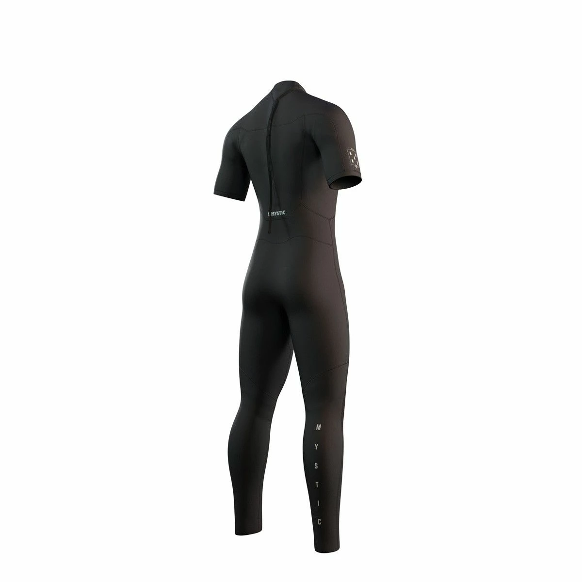 Mystic Brand 3/2mm Mens Short Arm Back Zip Wetsuit 2023 - Black 4 Mystic Brand 3/2mm Mens Short Arm Back Zip Wetsuit 2023 - Black - Image 2
