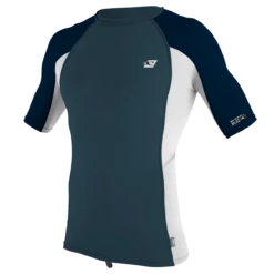 O'Neill Premium Skins Mens UV50+ Rash Guard - Blue/White