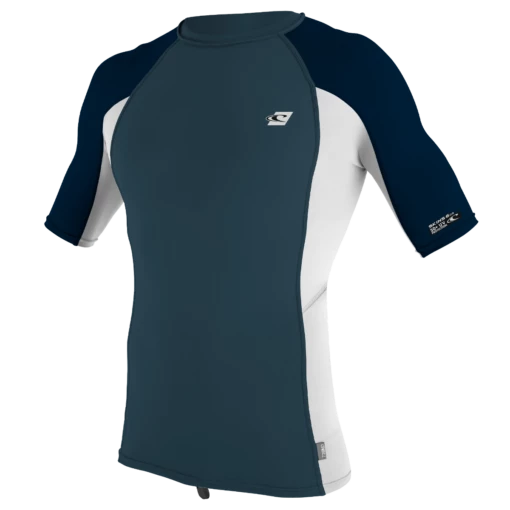 O'Neill Premium Skins Mens UV50+ Rash Guard - Blue/White -Mystic Sale 4169b hm6 p 1