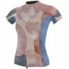 O'Neill Premium Skins Girls Short Sleeve Rash Guard - Desert Bloom/Drift Blue -Mystic Sale 4175 hk6 f