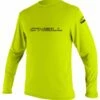 O'Neill Basic Skins Mens Long Sleeve Sun Shirt - Lime -Mystic Sale 4339 187 f