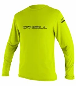 O'Neill Basic Skins Mens Long Sleeve Sun Shirt - Lime