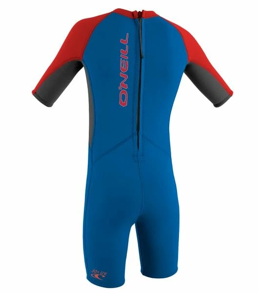 O'Neill Toddlers 2mm Reactor Boys Shorty Wetsuit 2023 - Ocean / Red 4 O'Neill Toddlers 2mm Reactor Boys Shorty Wetsuit 2023 - Ocean / Red - Image 2