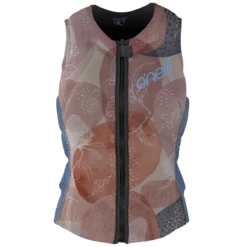 O'Neill Slasher Comp Womens Impact Vest - Desert Bloom/Drift Blue