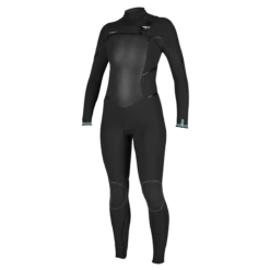 O'Neill Psycho Tech 4/3+mm Womens Chest Zip Wetsuit 2024 - Black