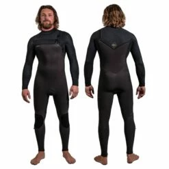 O'Neill Hyperfreak 4/3+mm Chest Zip Mens Wetsuit 2024 - Raven/Black