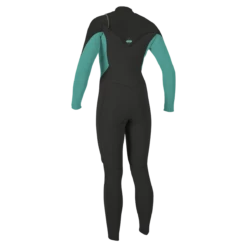 O'Neill Hyperfreak 4/3+mm Women's Chest Zip Wetsuit - Raven/Opal -Mystic Sale 5349 hx3 s 2 1