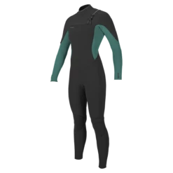 O'Neill Hyperfreak 5/4+mm Womens Chest Zip Wetsuit 2024 - Raven/Bristol