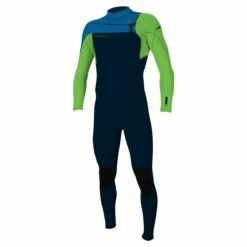 O'Neill Youth Hammer 3/2mm Chest Zip Wetsuit - Abyss/Dayglo/Ocean