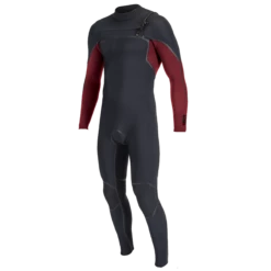O'Neill Hyperfreak Fire 4/3+mm Mens Chest Zip Wetsuit 2024 - Black/Red
