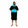 Surflogic Poncho Changing Towel - Black/Cyan -Mystic Sale 59802 01