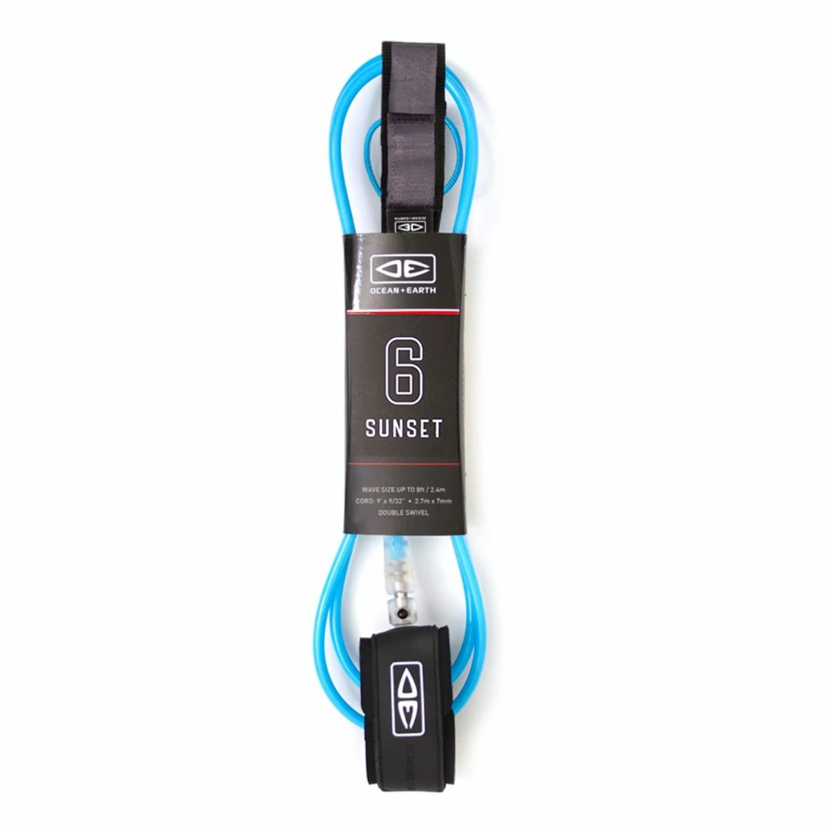 Ocean & Earth 6ft Sunset Surfboard Leash - Blue 3 Ocean & Earth 6ft Sunset Surfboard Leash - Blue