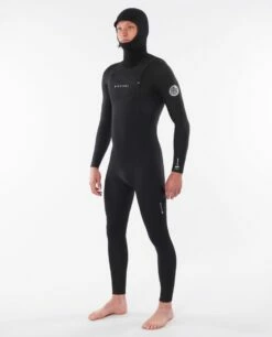 Rip Curl Dawn Patrol 5/4mm Hooded Winter Wetsuit 2024 - Black