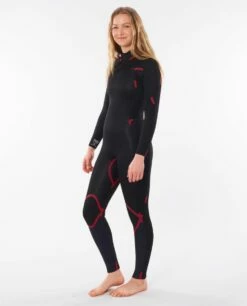 Rip Curl Omega 3/2mm Womens Back Zip Summer Wetsuit - Black -Mystic Sale 73962 wsm9lw 0090 6
