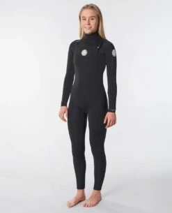 Rip Curl Dawn Patrol Warmth 5/3mm Chest Zip Womens Wetsuit 2023 - Black