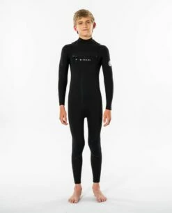 Rip Curl Junior Dawn Patrol 5/3mm Chest Zip Winter Wetsuit 2024 - Black