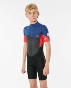 Rip Curl Omega 1/5mm Kids Shorty Wetsuit 2023 - Neon Red