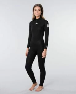 Rip Curl Freelite 4/3mm Back Zip Womens Wetsuit 2024 - Black