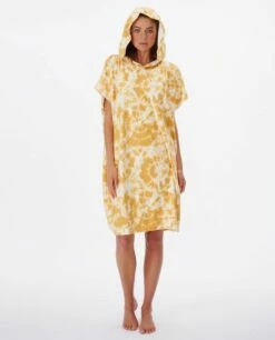 Rip Curl Classic Surf Womens Hooded Chaning Poncho - Mustard -Mystic Sale 99173 005wto 1041 4