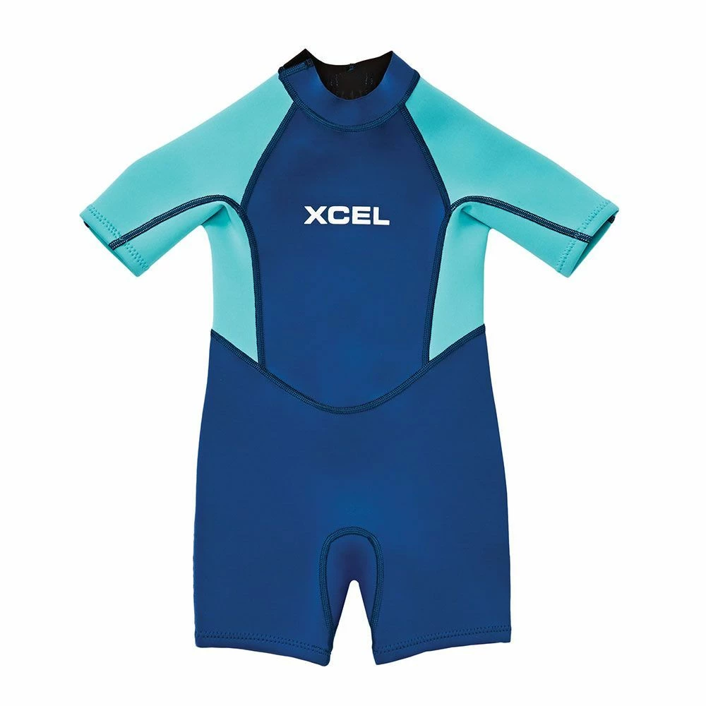 Xcel Toddler Short Sleeve 1mm Shorty Wetsuit - Cyan 3 Xcel Toddler Short Sleeve 1mm Shorty Wetsuit - Cyan