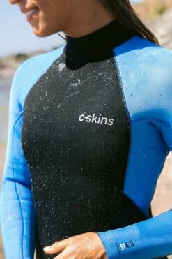 C Skins Surflite 4/3mm Womens GBS Back Zip Wetsuit - Black/Tie Dye Blue 19 C Skins Surflite 4/3mm Womens GBS Back Zip Wetsuit - Black/Tie Dye Blue -Mystic Sale b cskins surflite womens 4.3 gbs back zip steamer black azure black 1