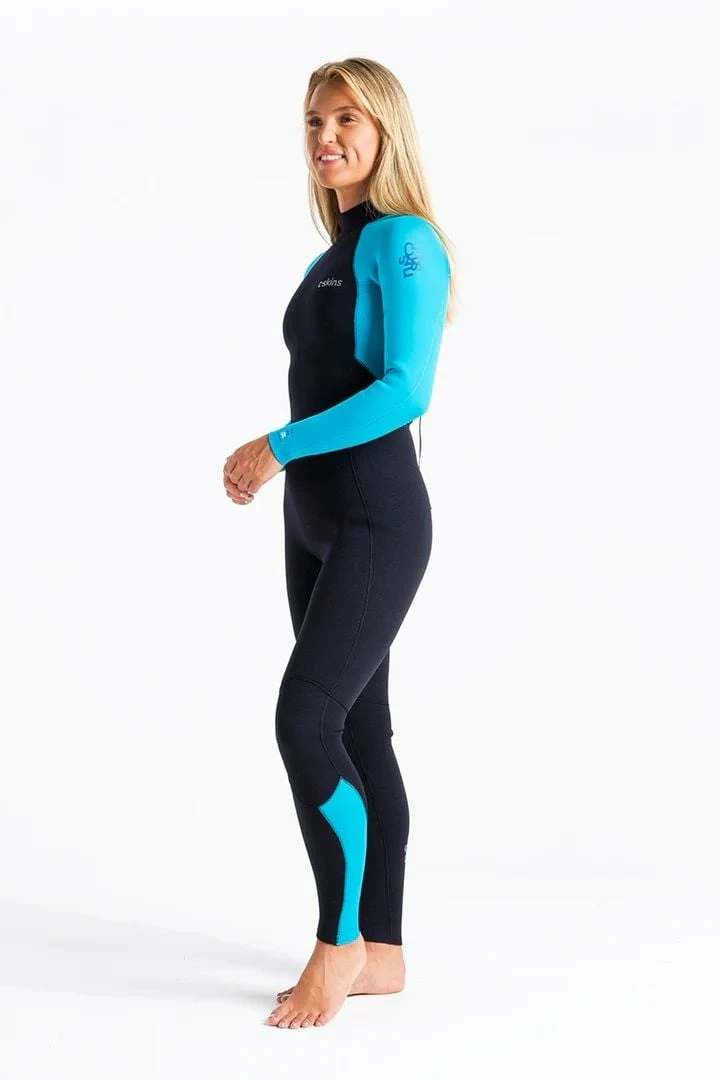 C Skins Womens Surflite GBS Back Zip 3/2mm Wetsuit - Black/Cyan/Azure 10 C Skins Womens Surflite GBS Back Zip 3/2mm Wetsuit - Black/Cyan/Azure - Image 8