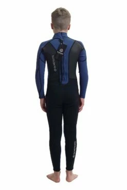 OA Classic 3/2mm Kids Back Zip Wetsuit 2023 - Black / Blue - FREE 10L WETSUIT DRY BAG -Mystic Sale boys 32 wetsuit3 oa