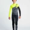 C Skins Session 4/3mm Chest Zip Kids Wetsuit 2024 - Black Tie Dye
