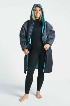 Robie Robes Dry Series Changing Robe - Charcoal/Blue