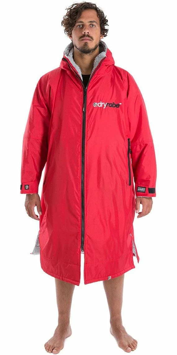 Dryrobe Advance Long Sleeve - Red / Grey 3 Dryrobe Advance Long Sleeve - Red / Grey