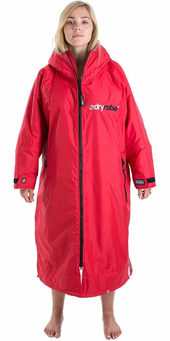 Dryrobe Advance Long Sleeve - Red / Grey 4 Dryrobe Advance Long Sleeve - Red / Grey - Image 2