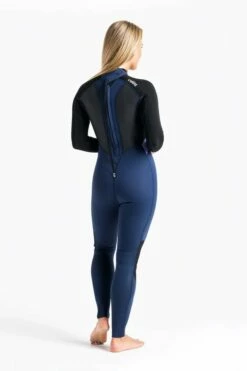 C Skins Element Back Zip 3/2mm Womens Wetsuit - Blue/Lilac/Black -Mystic Sale e cskins element womens 3.2 flatlock steamer wetsuit black quarter 2 720x