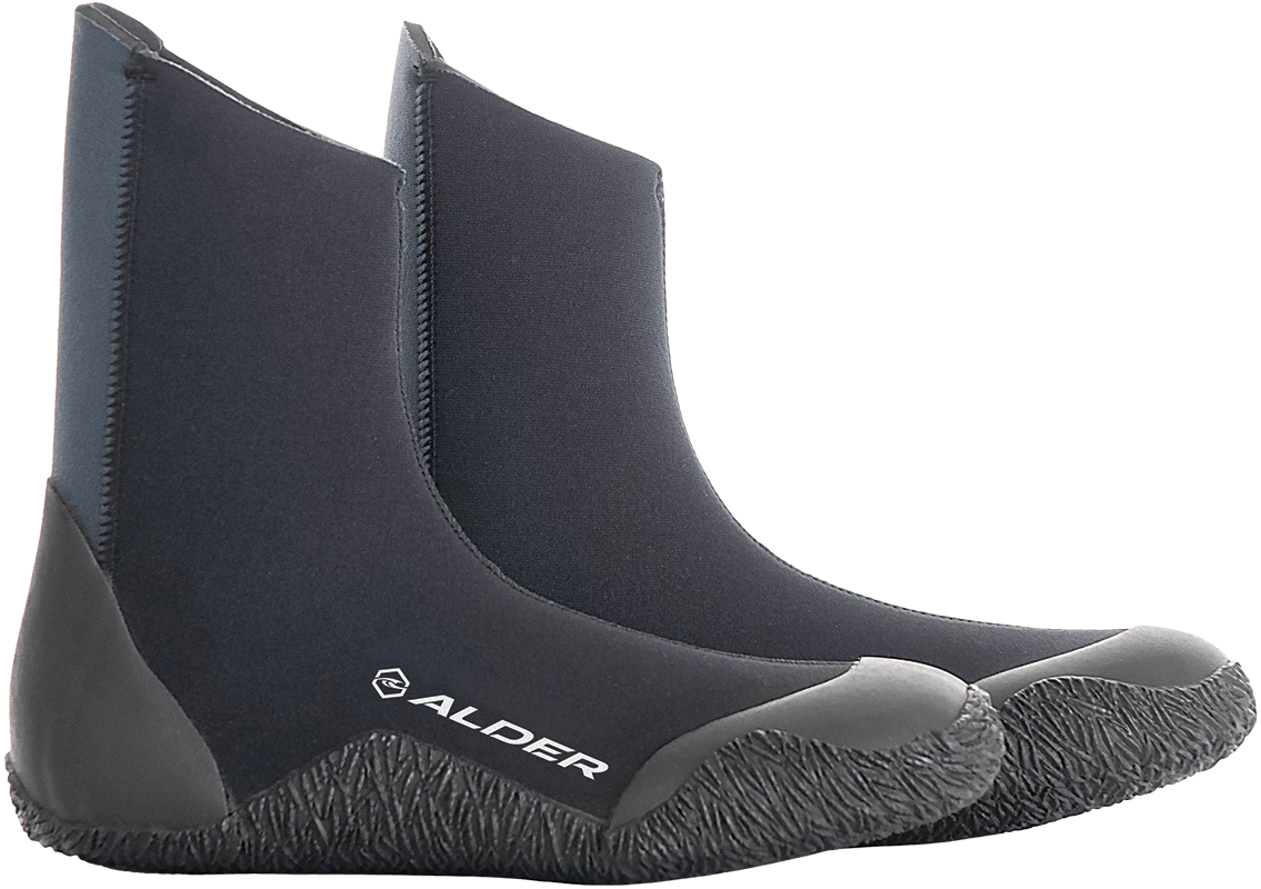 Alder Edge 5mm Round Toe Junior Wetsuit Booties - Black 3 Alder Edge 5mm Round Toe Junior Wetsuit Booties - Black