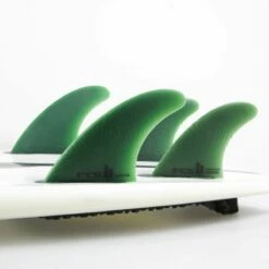 FCS II Carver Neo Glass Eco Tri-Quad Fins - Sage -Mystic Sale fcsii carver econeo quad inboard