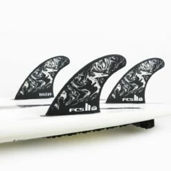 FCS II Filipe Toledo PC Thruster Fins - Black/White 7 FCS II Filipe Toledo PC Thruster Fins - Black/White -Mystic Sale fcsii ft 2021 blkwt tri inboard