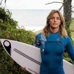 Sooruz DIVINE 4/3mm Womens Chest Zip Winter Wetsuit 2023 - Blue Duck -Mystic Sale fullsuit divine 43mm oysterprene front zip 2