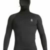C-Skins HDi Polypro Long Sleeve Hooded Thermal Rash Vest - Black -Mystic Sale hdi men long hooded