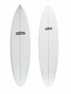 Rebel Mid Length Surfboard - Clear