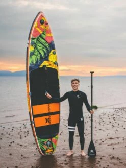 Hurley ApexTour Midnight Tropics 10' 8" Inflatable Paddleboard Set -Mystic Sale hurley apextour midnight tropics lifestyle 3 650x867 1