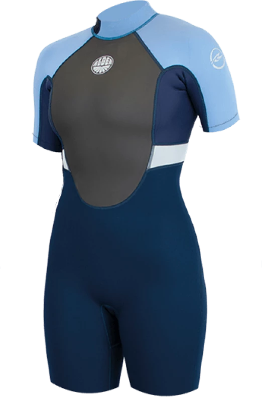 Alder Impact Womens 3/2mm Shorty 2023 - Blue 3 Alder Impact Womens 3/2mm Shorty 2023 - Blue