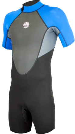 Alder Impact Mens Back Zip 3/2mm Shorty 2023 - Royal Blue