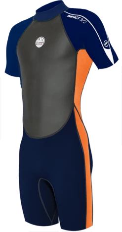 Alder Impact Junior 3/2mm Back Zip Shorty 2023 - Orange